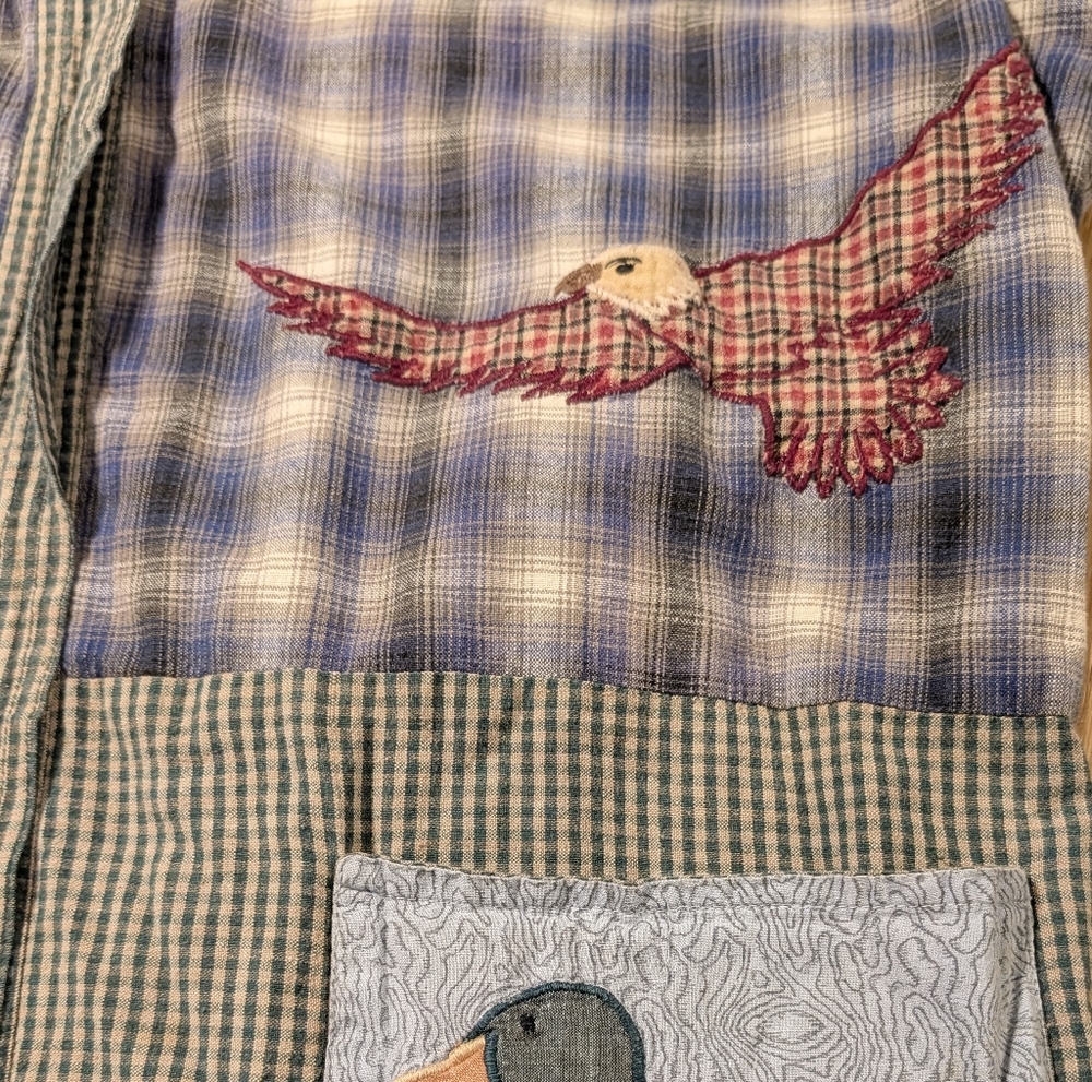 Patch Magic Group Inc Patchwork Plaid Robe With N… - image 6